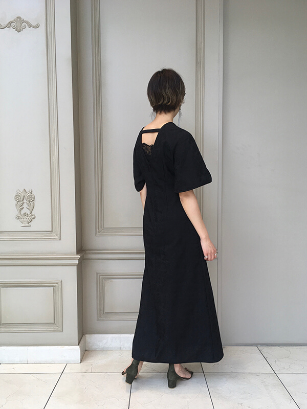 色ホワイトMame Kurogouchi 22SS ジャガードドレス