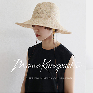 Mame Kurogouchi(マメ クロゴウチ)】 Wide Brim Bao Hat with Bamboo