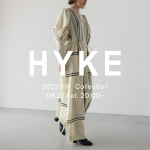 最高の品質 HYKE 22AW BALLOON PRINTED DRESS-プリントバルーン