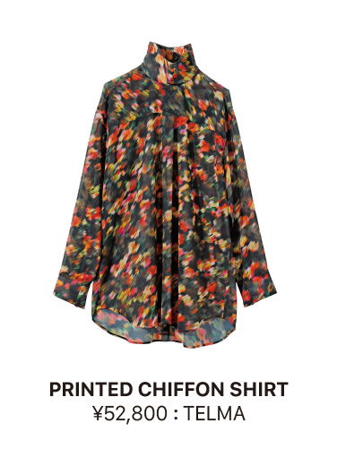 TELMA(テルマ)】 Printed Chiffon Shirt｜PARIGOT ONLINE（パリゴ