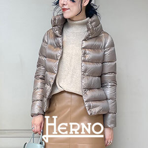 日本で買HERNO ヘルノ　ライトダウン　オレンジ　40 ジャケット・アウター