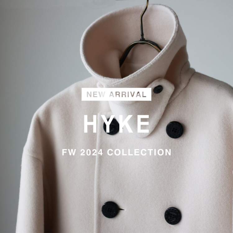 【人気アイテムに新色追加】HYKE(ハイク) / DOUBLE FACE PEA COAT